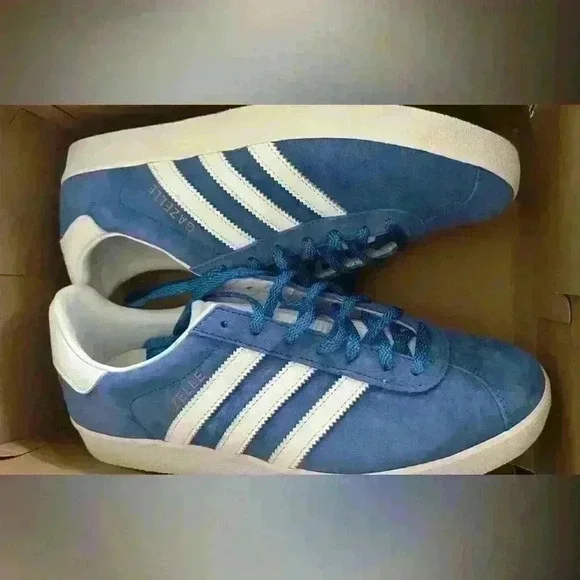 Brand new adidas Gazelle 85 Royal Blue White Size 10 1/2 - Picture 2 of 10